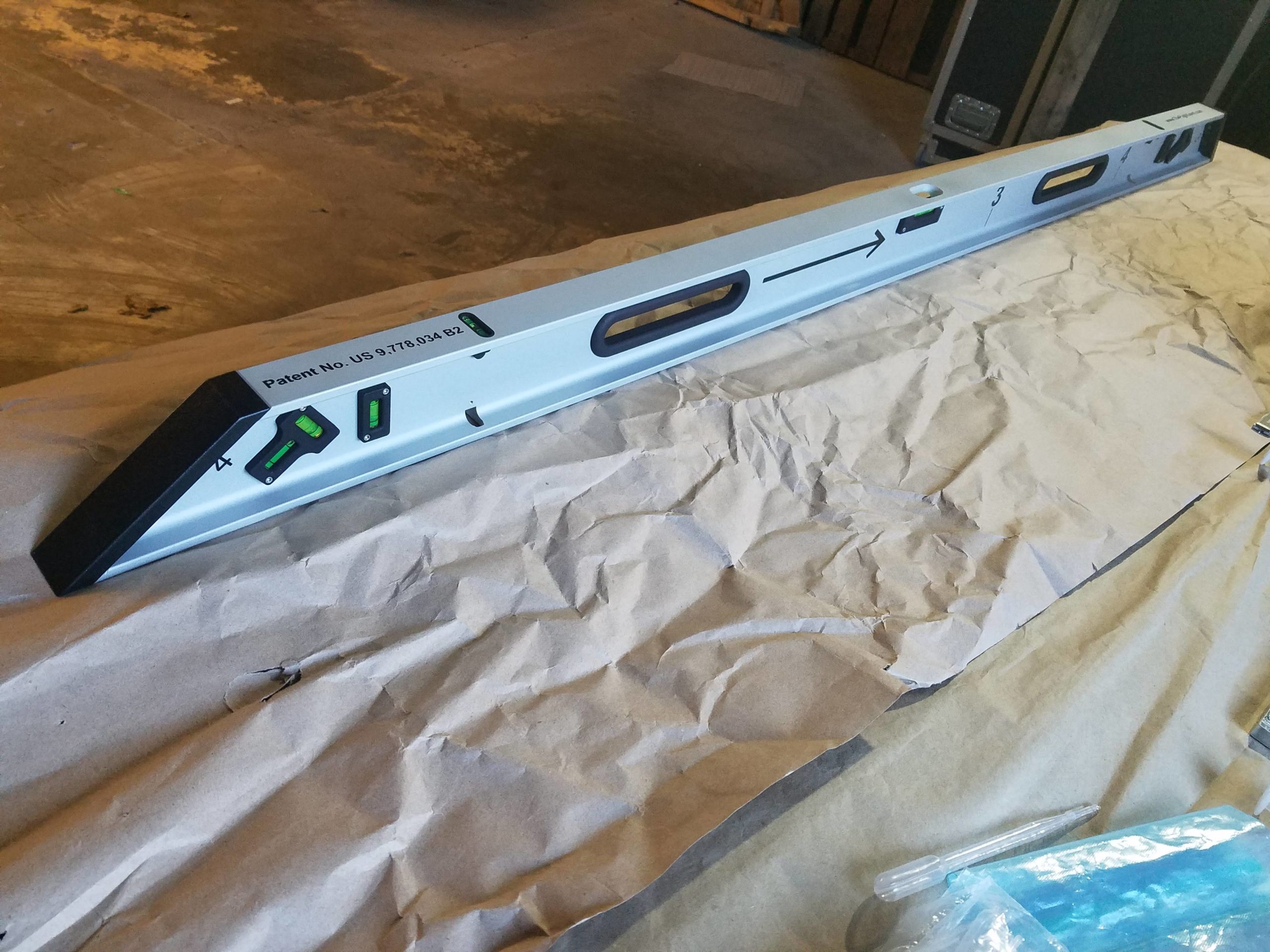 The photograph shows the finished prototype of The Right Level.